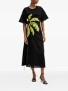 Never Fully Dressed Leaf Cut-out Midi Dress In Black