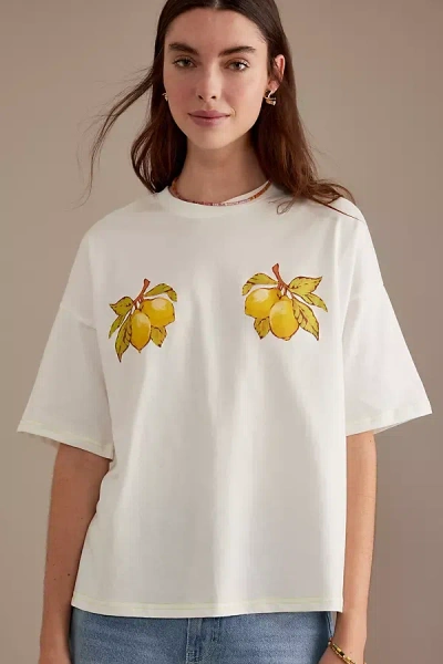 Never Fully Dressed Lemon T-shirt In White