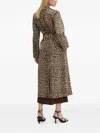 Never Fully Dressed Leopard-print Belted Coat In Animal Print