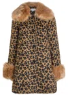 Never Fully Dressed Leopard-print Faux Fur Coat In Multi