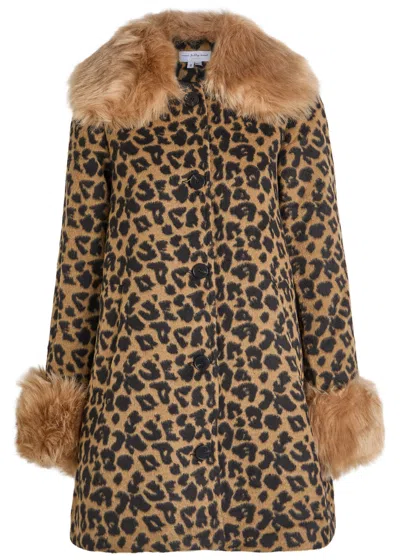 Never Fully Dressed Leopard-print Faux Fur Coat In Multi