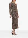 Never Fully Dressed Leopard-print Tie-front Midi Dress In Animal Print