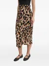Never Fully Dressed Leopard-print Tie Midi Skirt In Multi