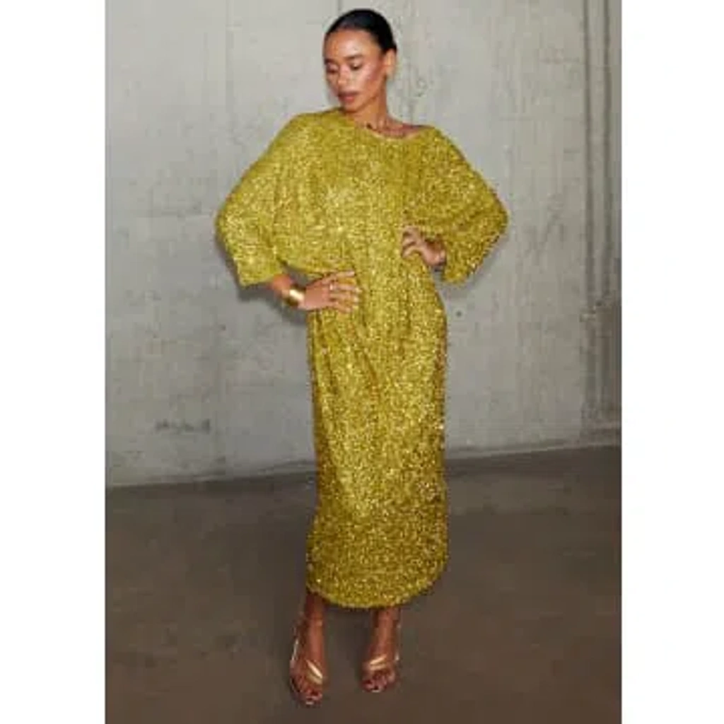never fully dressed green sequin dress Baltic Born Womens Alessia Sequin Gown | Green main image 0