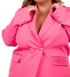 Never Fully Dressed Long Sleeve Blazer In Pink In Pink