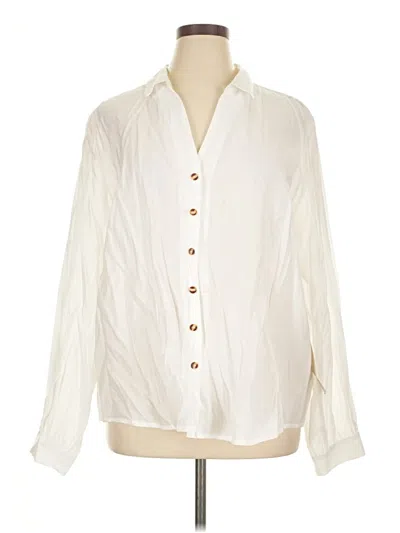 Never Fully Dressed Long Sleeve Blouse In White