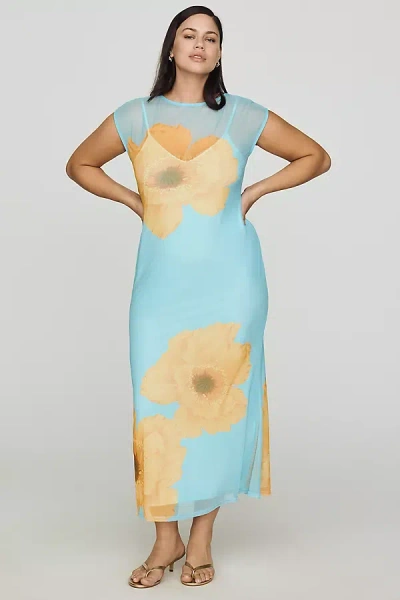Never Fully Dressed Luna Midi Dress In Blue