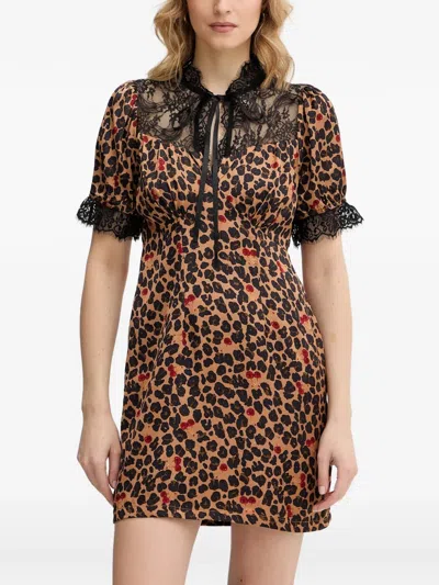 Never Fully Dressed Lyla Mini Dress In Brown