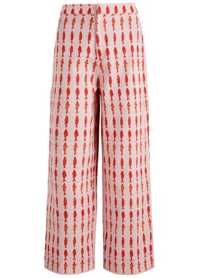 Never Fully Dressed Marina Marra Printed Cotton Trousers