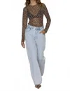 Never Fully Dressed Mesh Animal Print Top In Leopard In Brown