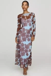 Never Fully Dressed Mesh Maxi Dress In Multi