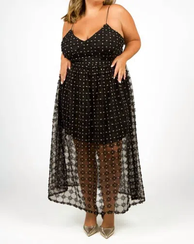 Never Fully Dressed Mesh Strappy Dress In Black