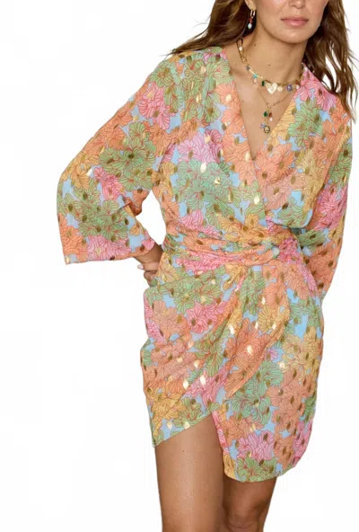 Never Fully Dressed Mini Vienna Dress In Blue In Multi