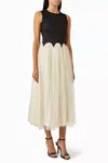 Never Fully Dressed Monika Midi Dress In Black In Neutral