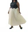 Never Fully Dressed Monika Midi Dress In Black & Cream In Green