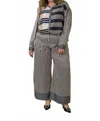 Never Fully Dressed Mono Stripe Isla Trouser - Plus In Black And White Stripe In Multi