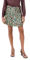 Never Fully Dressed Multi Shell Mini Wrap Skirt Brown In Multi