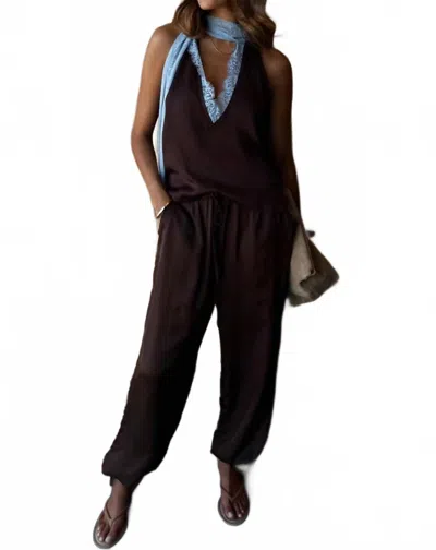 Never Fully Dressed Naomi Trousers In Chocolate In Black