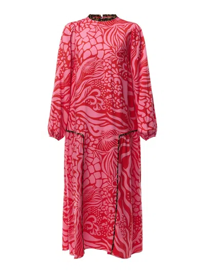 Never Fully Dressed Olive Dress In Pink