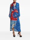 Never Fully Dressed Midikleid Mit Paisley-print In Blue