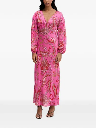 Never Fully Dressed Paisley-print V-neck Maxi Dress In Pattern