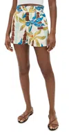 Never Fully Dressed Palm Print Shorts In Cream