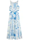 Never Fully Dressed Palma Elma Cotton-blend Midi Dress
