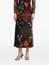 Never Fully Dressed Patchwork Midi Skirt In Black