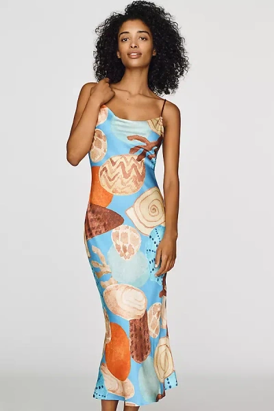Never Fully Dressed Patti Midi Slip Dress In Multicolor