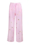 Never Fully Dressed Pink Elissa Trousers With Sun Foil In Pink