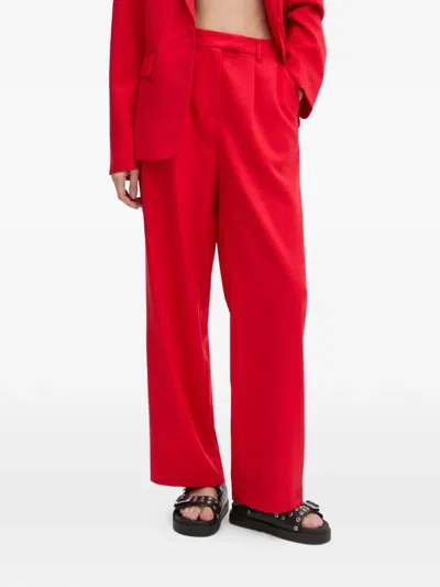 Never Fully Dressed Pleated Trouser In Red