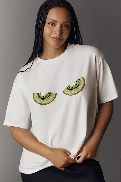 Never Fully Dressed Plus Kiwi Tee In White