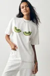 Never Fully Dressed Kiwi-print T-shirt In White