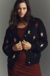 Never Fully Dressed Plus Star Cardigan Sweater In Black