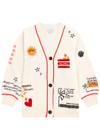 Never Fully Dressed Poema Martha Embroidered Knit Cardigan