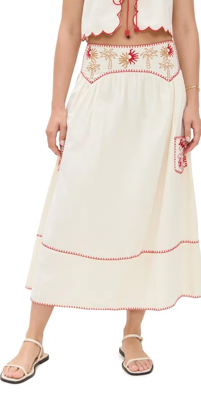 NEVER FULLY DRESSED POLLENCA SKIRT WHITE