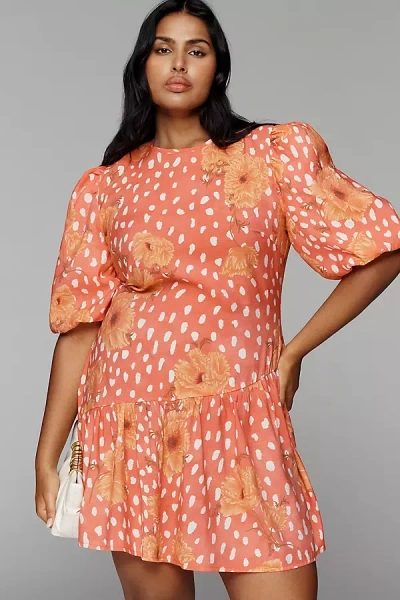 Never Fully Dressed Poppy Short-sleeve Mini Dress In Multi