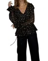 Never Fully Dressed Primrose Blouse In Black In Black