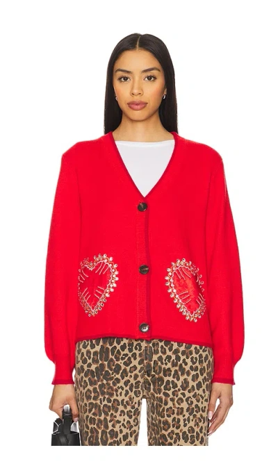 Never Fully Dressed Red Heart Cardi In 红色