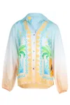 Never Fully Dressed Rio Miley Printed Woven Shirt In Blue