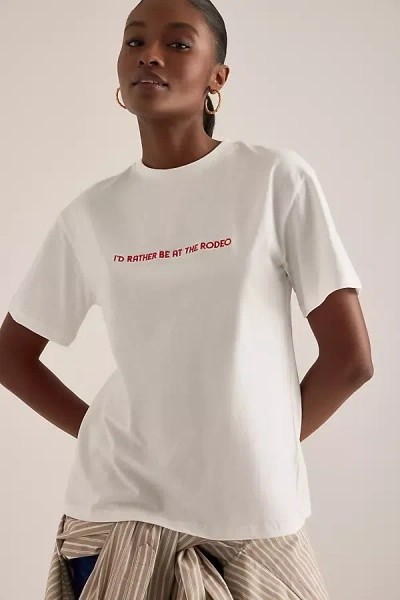 Never Fully Dressed Rodeo Graphic T-shirt In White