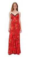 Never Fully Dressed Rosie Slip Dress Red In Red