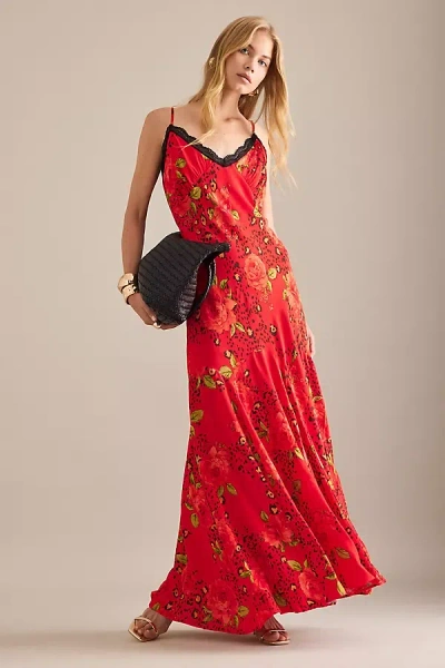 Never Fully Dressed Rosie Slip Maxi Dress In Red