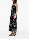 Never Fully Dressed Sea-life Print Slip Midi Day Dress In Black