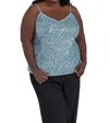 Never Fully Dressed Sequin Top In Sky Blue In Blue