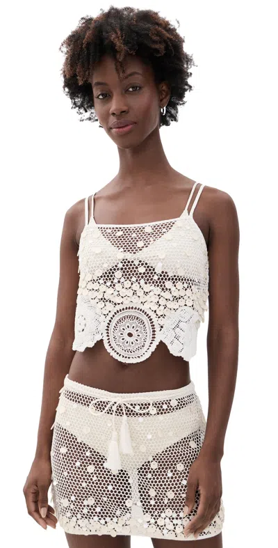 Never Fully Dressed Shell Embellished Cami Top Pastel Morocco