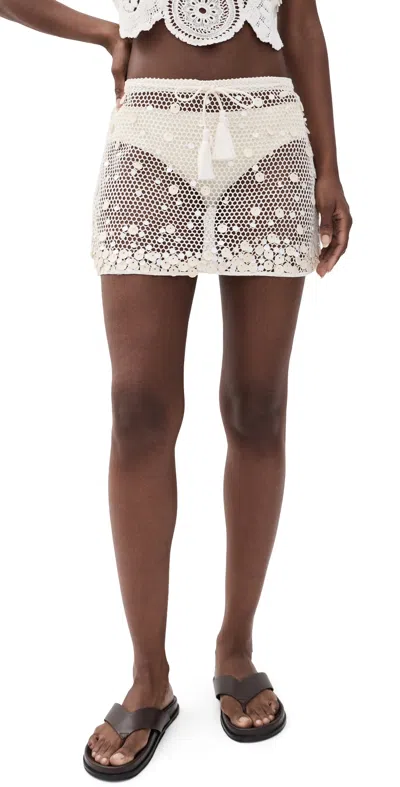 Never Fully Dressed Shell Embellished Coverup Skirt Shell Crochet