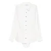 Never Fully Dressed White Studded Tie Back Shirt In White