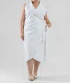 Never Fully Dressed Sleeveless Denim Brooklyn Dress In White In White
