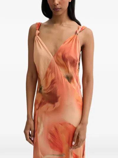 Never Fully Dressed Sofia Maxi Dress In Orange
